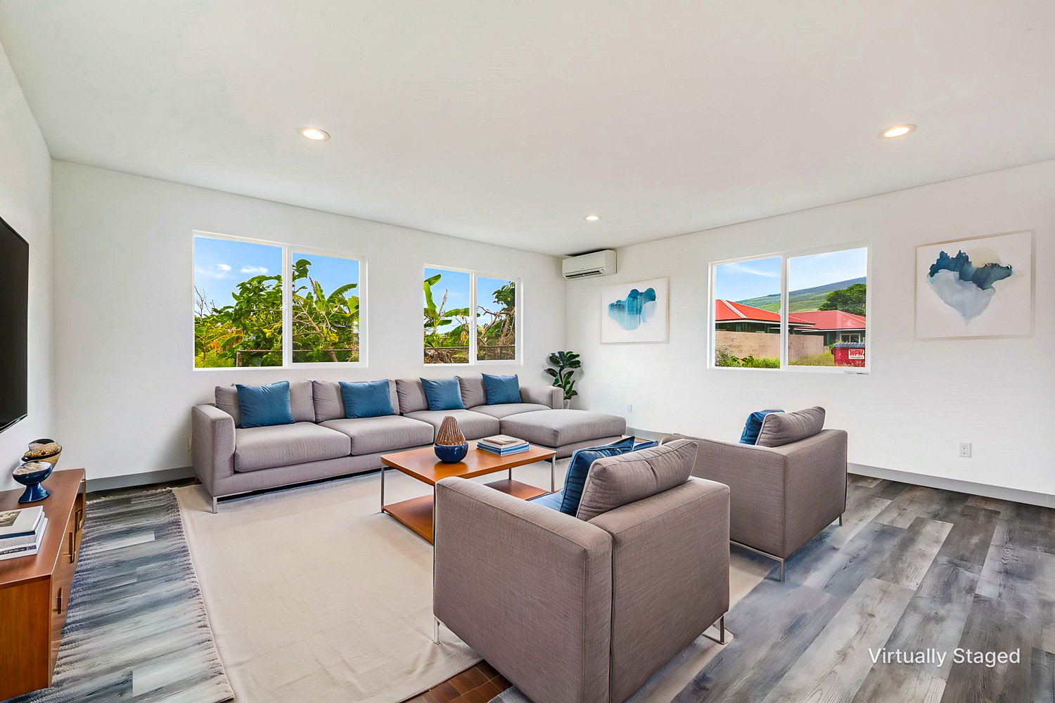 Sunlit living room at 310 Front Street